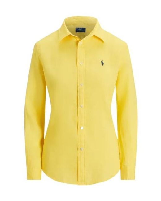 Polo Ralph Lauren Yellow Buttoned Long-Sleeve Shirt