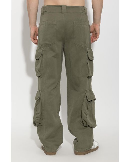 Balmain Green Logo-Embroidered Cargo Pants for men