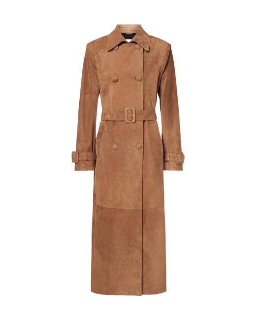 Nour Hammour Brown Double-Breasted Coat