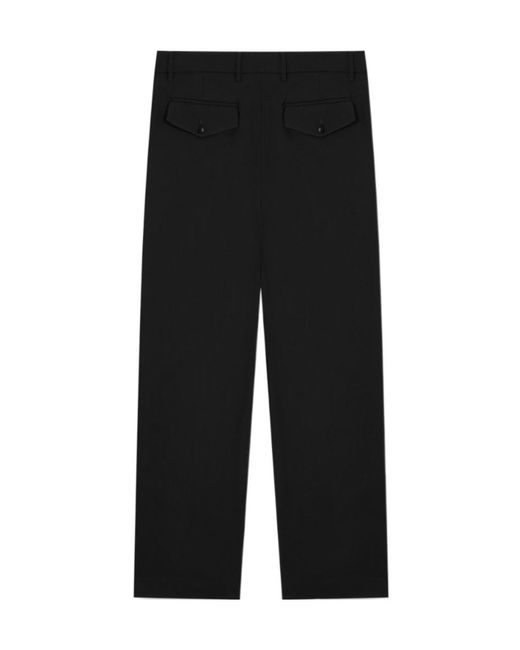 Casablanca Black Pleated Straight-Leg Pants for men