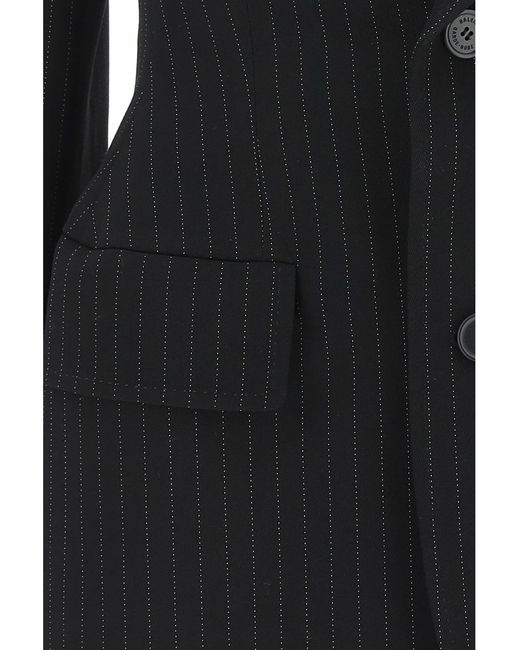 Balenciaga Black Single-Breasted Long-Sleeved Blazer