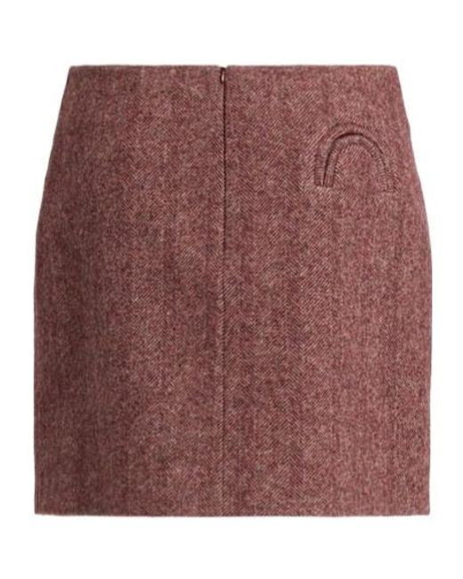 Blazé Milano Red Coci Wool Mini Skirt