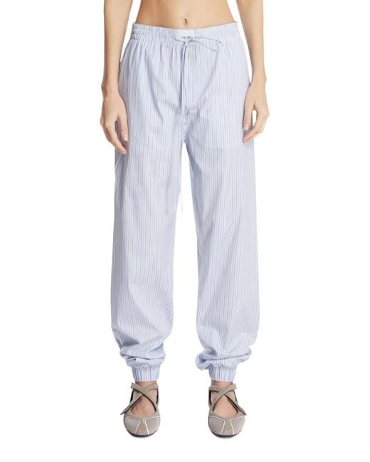 The Attico Blue The Striped Drawstring Trousers