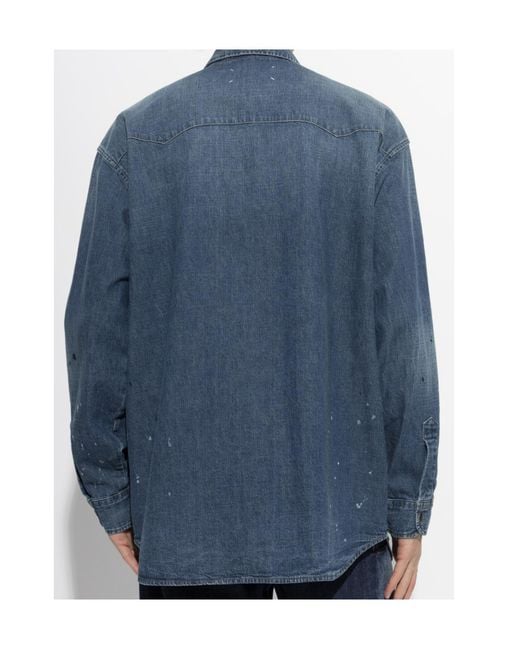 Maison Margiela Blue Denim Shirt for men