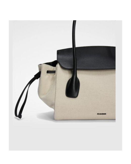 Jil Sander Black Small Voyage Top Handle Bag