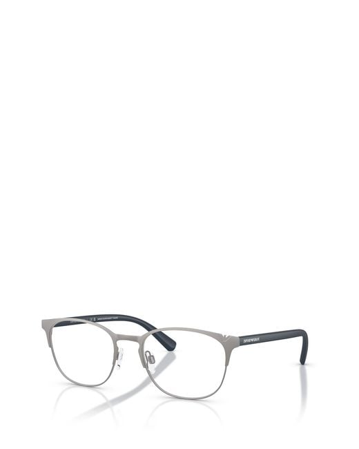 Emporio Armani White Square Frame Glasses for men