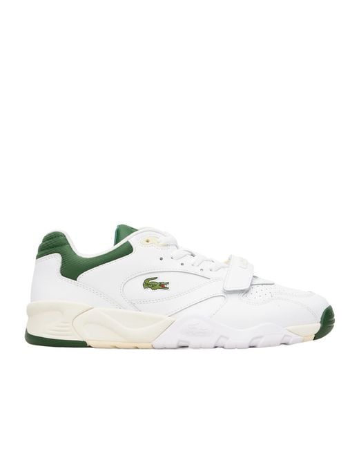 Lacoste White Game Train Pro Leather Sneakers for men