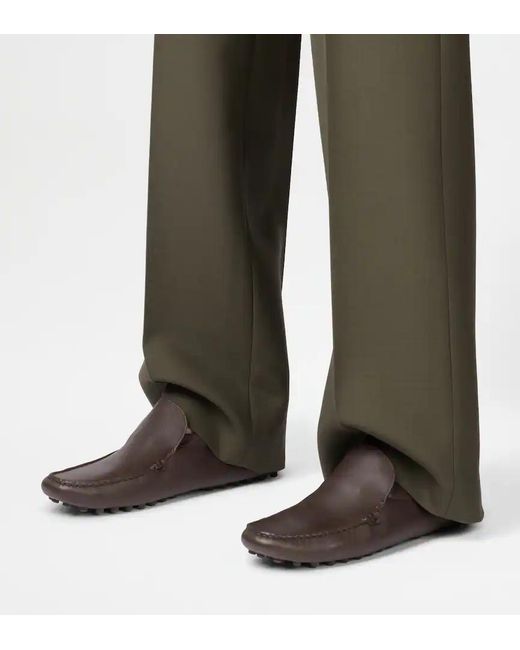 Tod's Brown Round-Toe Loafers