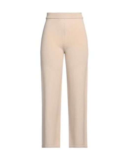 Max Mara Natural High-Waisted Loose Wool Trousers