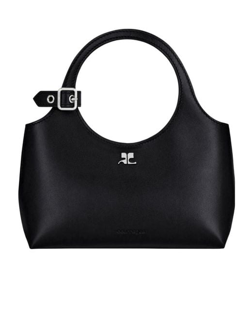 Courreges Black Courrèges Mini Holy Day Zipped Tote Bag