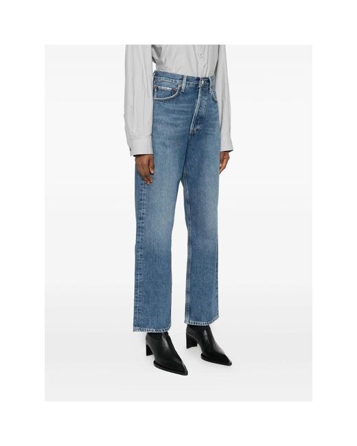 Agolde Blue Five-Pocket Denim Trousers