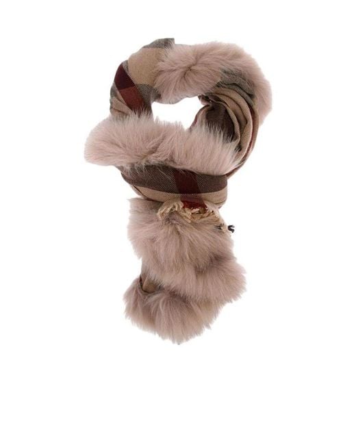 Burberry Brown Spliced Plaid Scarf
