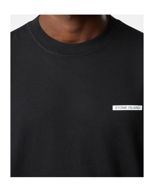Stone Island Black Regular-Fit Short-Sleeve Crewneck Sweatshirt for men