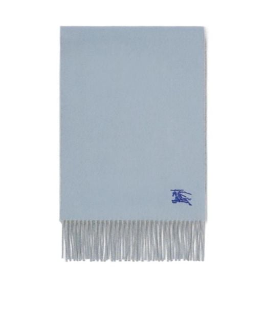 Burberry Blue Reversible Knight Embroidered Scarf for men