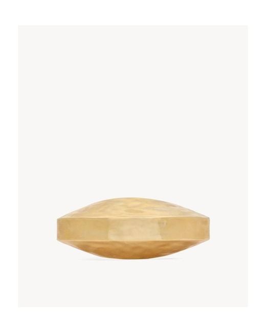 Saint Laurent Metallic Plateau Dome Cuff