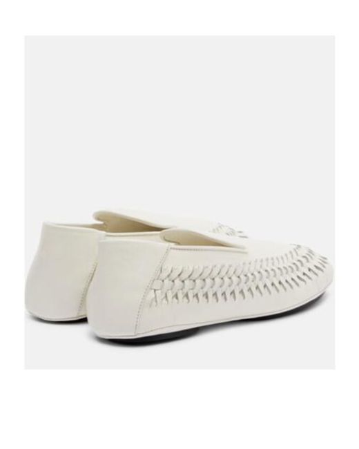 Proenza Schouler White Whip Leather Loafers
