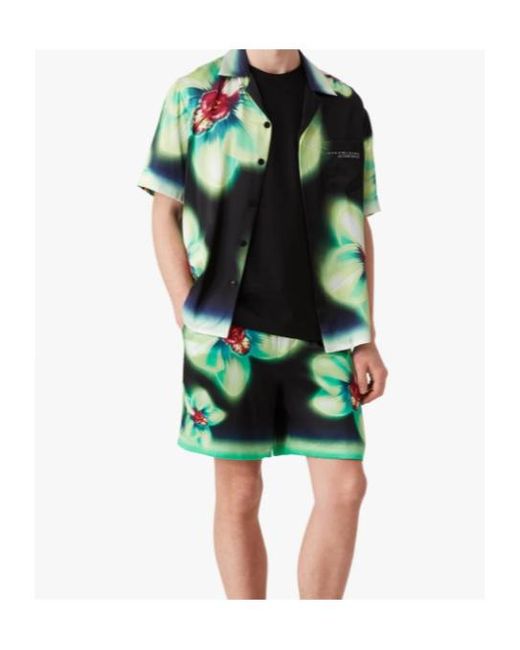 Casablanca Green Orchid Glitch Printed Shirt for men