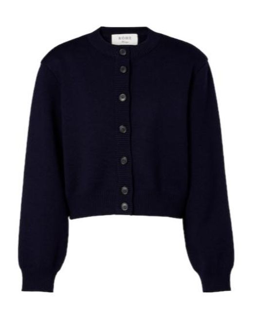 Rohe Blue Wool-Blend Cardigan