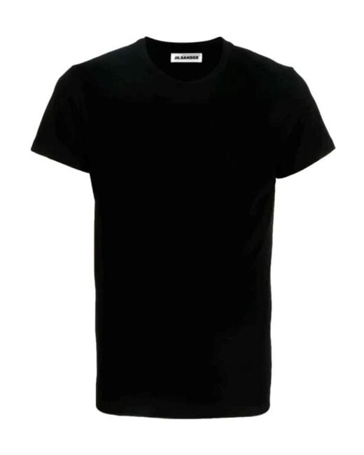 Jil Sander Black Crewneck Short-Sleeved T-Shirt for men