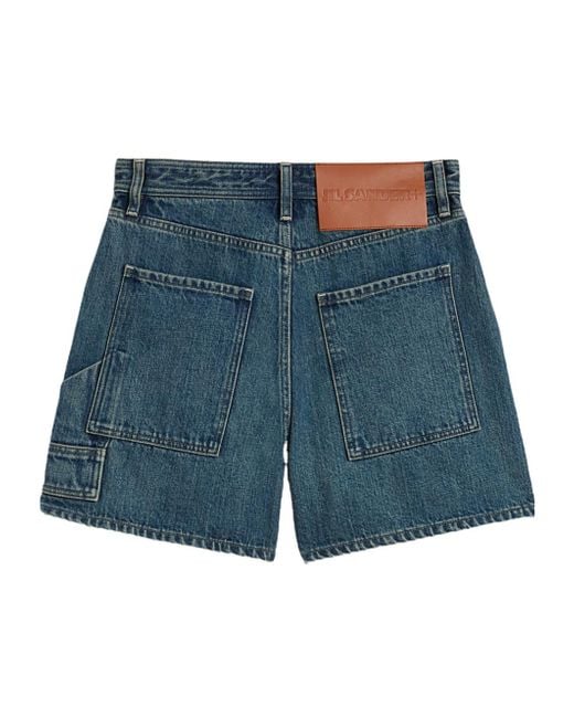 Jil Sander Blue Denim Shorts