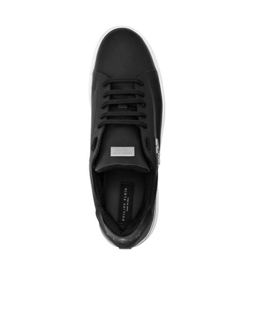 Philipp Plein Black Tonal Logo Patch Sneakers for men
