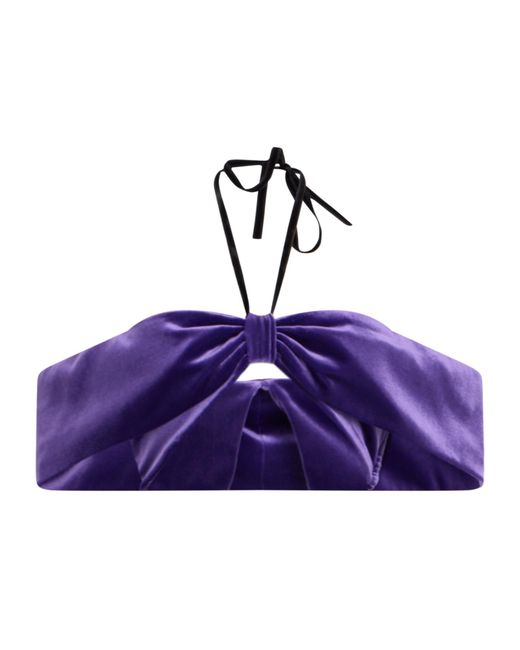 Philosophy Di Lorenzo Serafini Purple Halterneck Bandeau Top