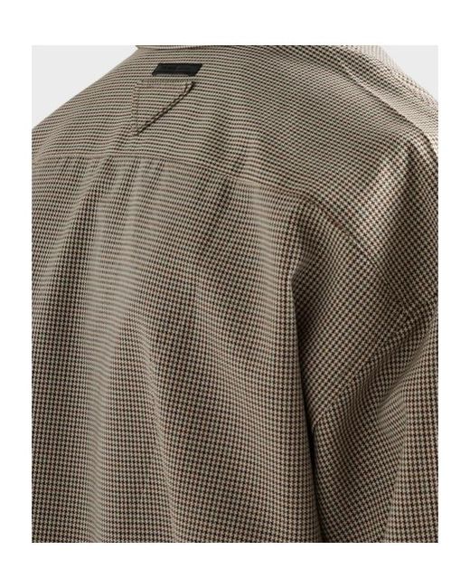 Prada Gray Wool Shirt for men