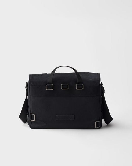 Prada Black Canvas Shoulder Bag for men