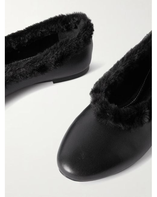 Staud Black Round-Toe Ballet Flats