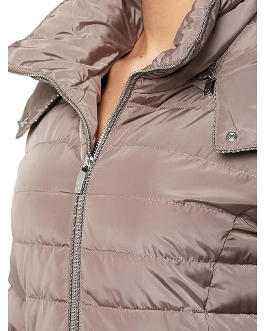 Armani Jeans Gray Logo Hooded Down Jacket