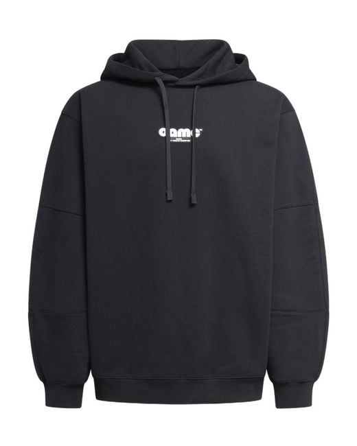 OAMC Blue Logo-Patch Cotton Hoodie for men