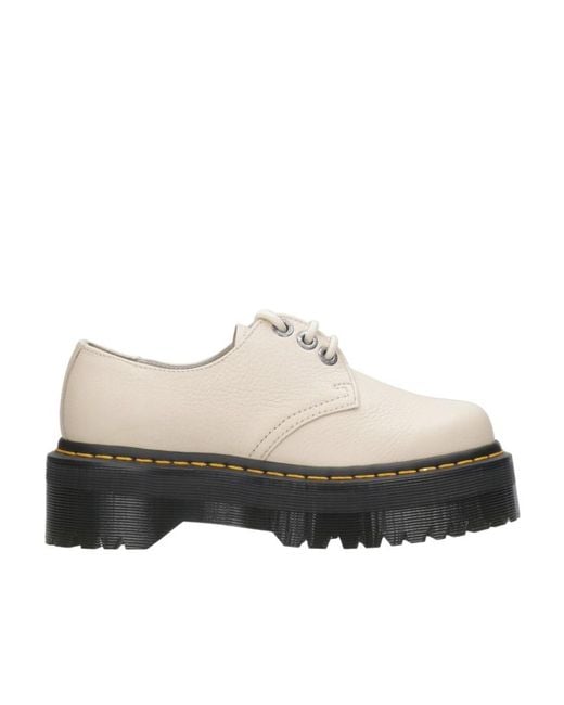 Dr. Martens White Thick-Soled Love Shoes