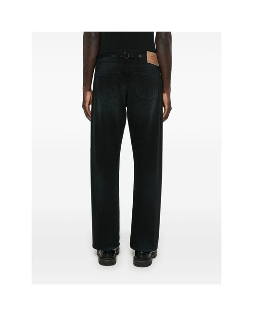 Prada Black Logo Patch Straight-Leg Jeans for men