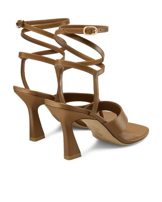 Stuart Weitzman Metallic Vinnie Wrap Thong 85