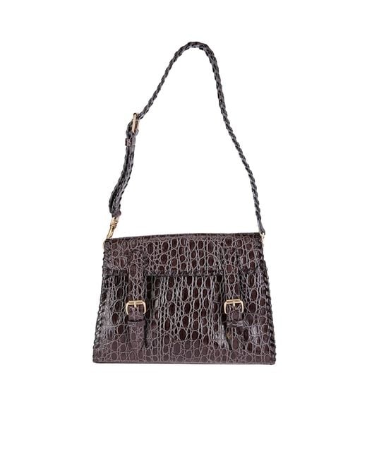 Dries Van Noten White Embossed Shoulder Bag