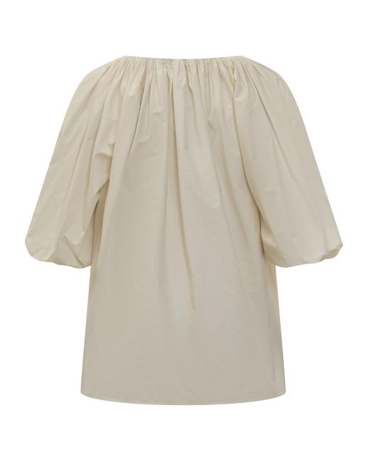Philosophy Di Lorenzo Serafini White Balloon Sleeve Blouse