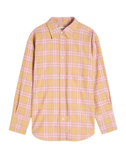 Rohe Pink Checked Flannel Overshirt