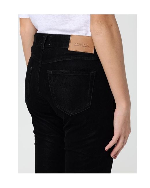 Isabel Marant Black Isabel Marant Étoile Straight-Leg Slim-Fit Trousers
