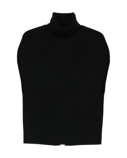 Totême Black Totme Double Knitted Cape