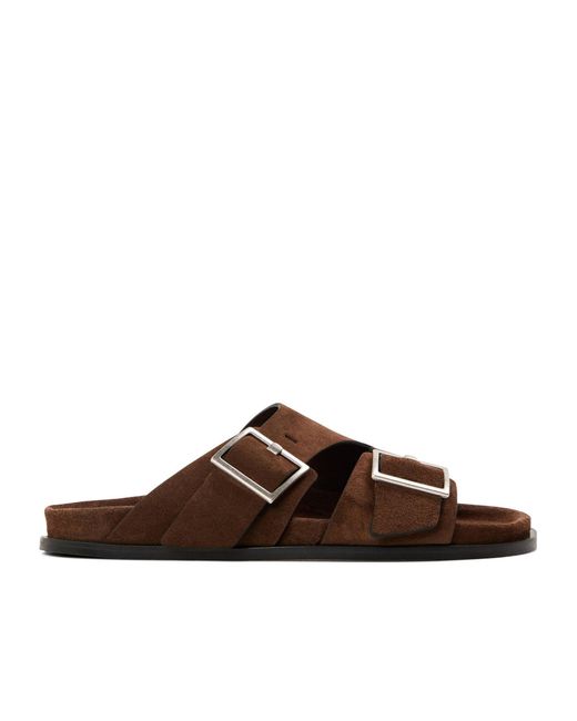 Alohas Brown Alba Flat Sandals