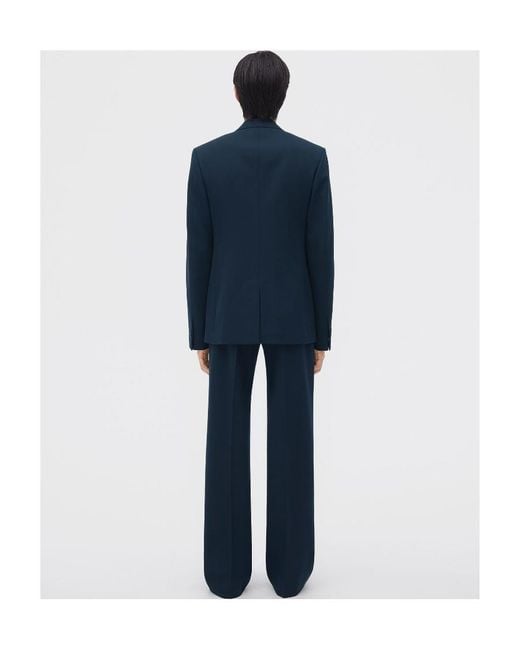 Bottega Veneta Blue Logo Grain Suit Jacket for men