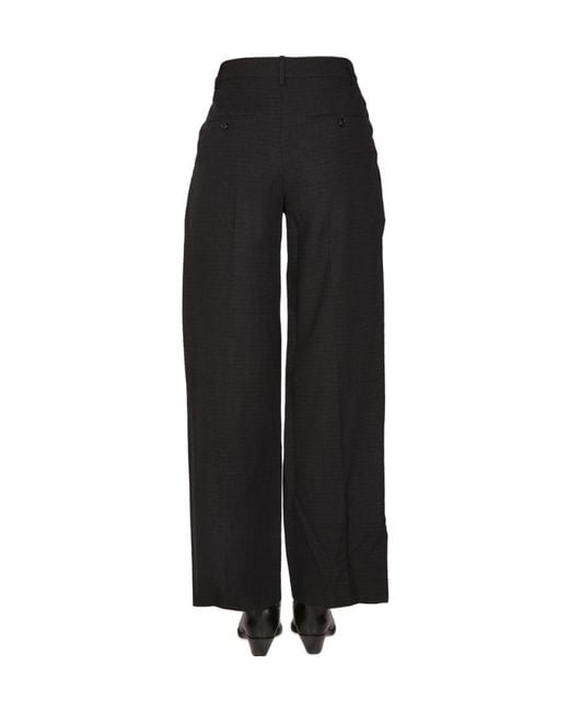 Isabel Marant Black Jessini High-Waist Tailored Trousers