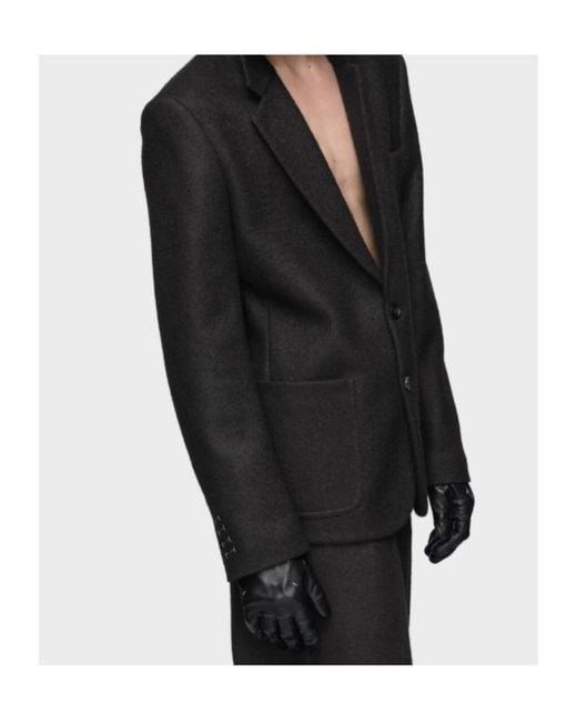 Maison Margiela Black Single-Breasted Pocket Detail Blazer for men