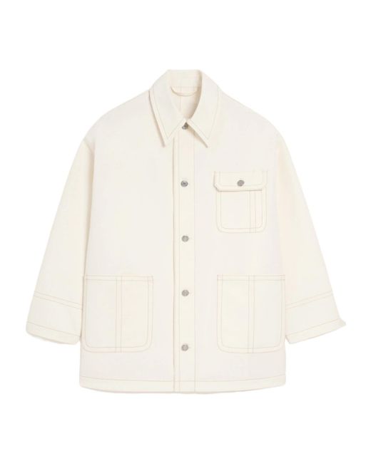 AMI White Long-Sleeved Work Jacket for men