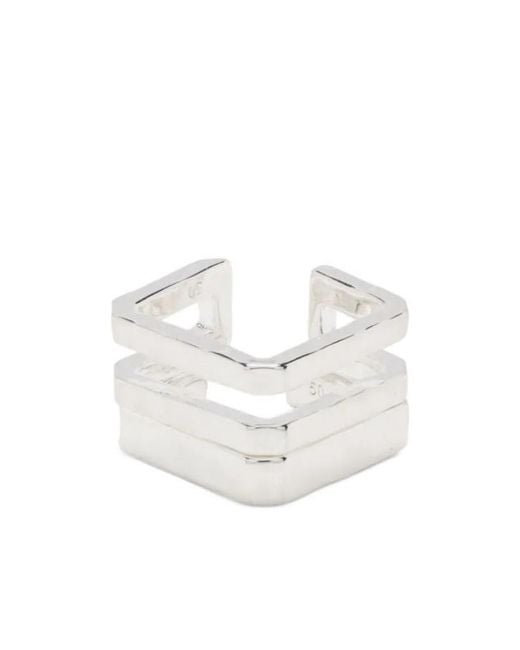 Zadig & Voltaire White Brass Angular Ring