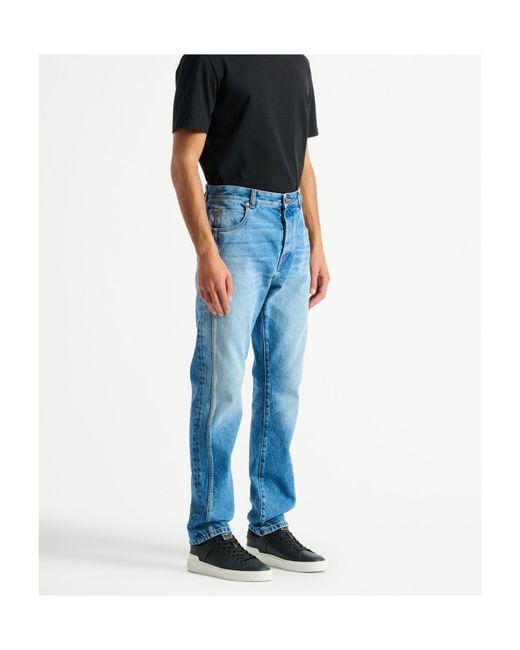 Balmain Blue Straight-Leg Denim Jeans for men