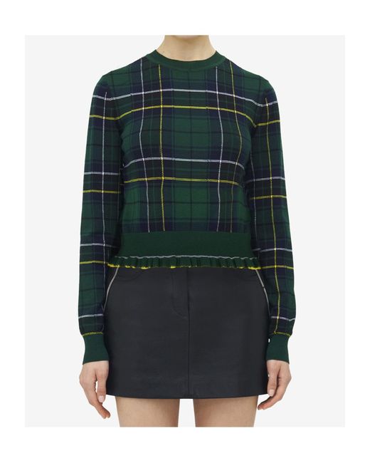 Alexander McQueen Green Wool Tartan Sweater