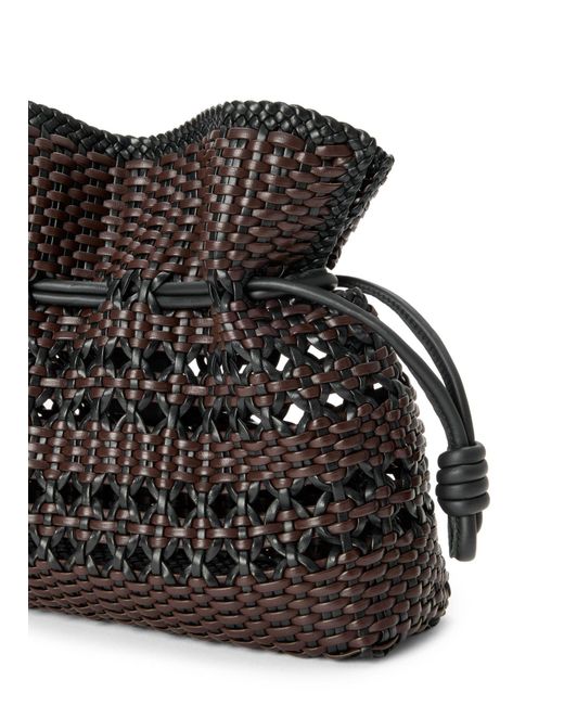 Loewe Black Medium Flamenco Woven Nappa Leather Clutch