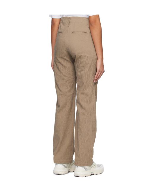 Post Archive Faction PAF Natural Textured Straight-Leg Trousers