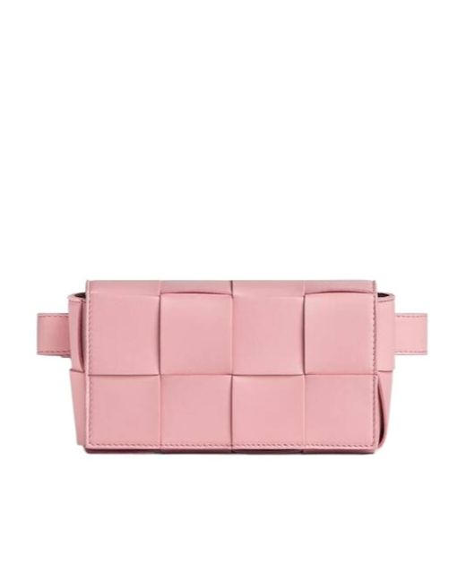 Bottega Veneta Pink Mini Cassette Fanny Pack